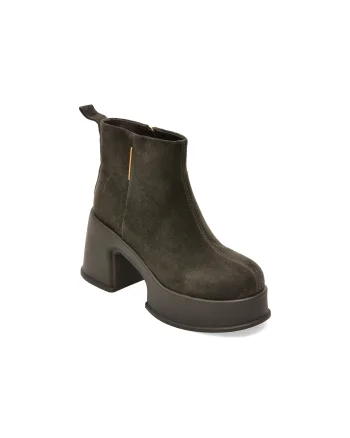 Ghete GRYXX gri, 8506, din piele intoarsa