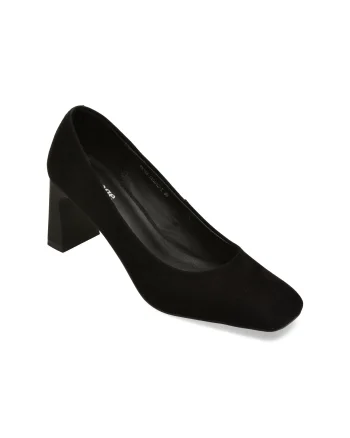 Pantofi IMAGE negri, 82982, din piele intoarsa
