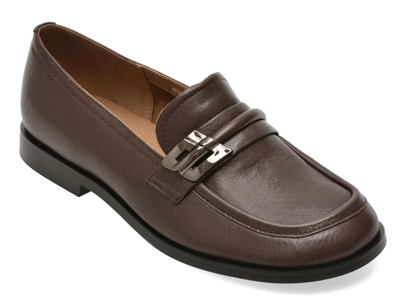 Mocasini EPICA maro, 4F5601, din piele naturala