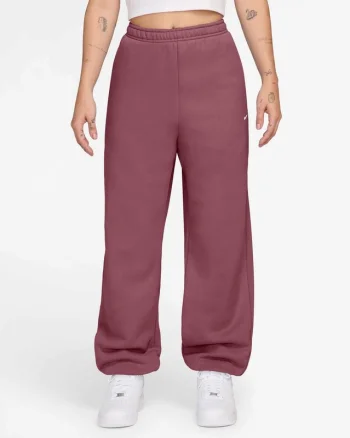 Pantaloni Nike W NK STDO FLC MW HR OS CFF PNT