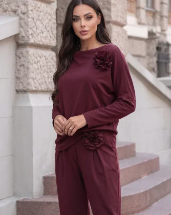 Compleu elegant cu aplicatie flo...
