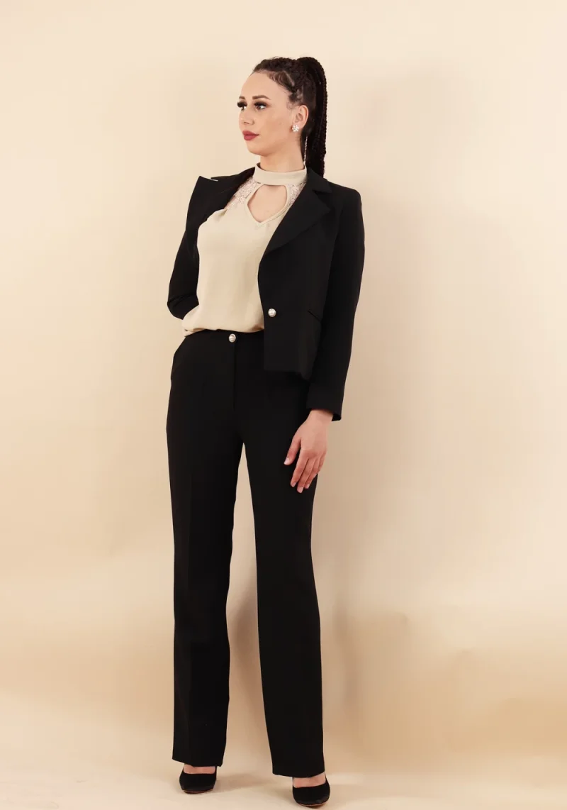 Pantaloni dama evazati negri