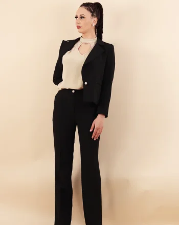 Pantaloni dama evazati negri