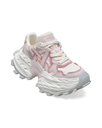 Pantofi sport GRYXX albi, 8951, din material textil si piele naturala