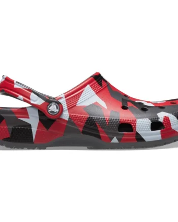 Saboti Crocs Classic Geo Camo Clog Gri - Slate Grey/Multi