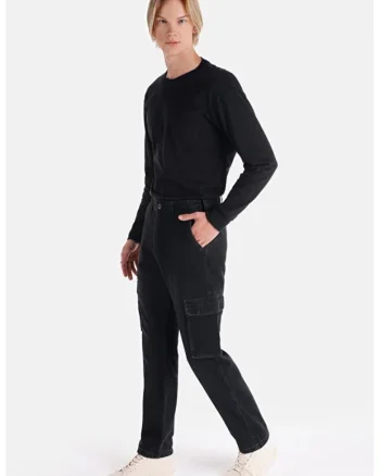 Pantaloni De Barbati Albastru Cargo Fit Cl1068494
