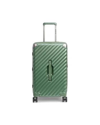 Troler cabina extensibil  Trunk - policarbonat - 56x26x24 cm - bagaj de mana - cifru TSA - 4 roti cu suspensii - verde - 56 cm