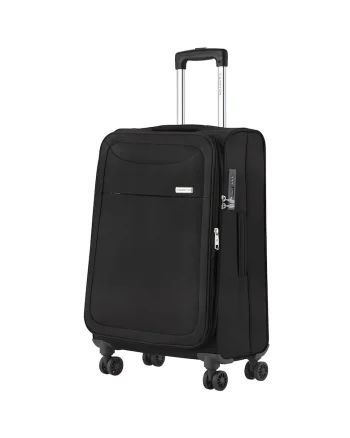 Troler mediu extensibil  Air - bagaj de cala - 66x42x27 cm - poliester - +20% capacitate - 2.8 kg - negru - 66 cm