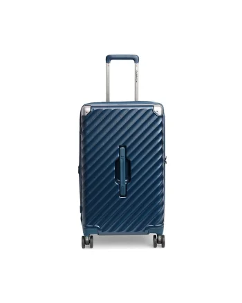 Troler mare extensibil  Trunk - policarbonat - 79x45x37 cm - bagaj de cala - cifru TSA - 4 roti cu suspensii - albastru - 79 cm