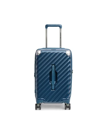 Troler cabina extensibil  Trunk - policarbonat - 56x26x24 cm - bagaj de mana - cifru TSA - 4 roti cu suspensii - albastru - 56 cm