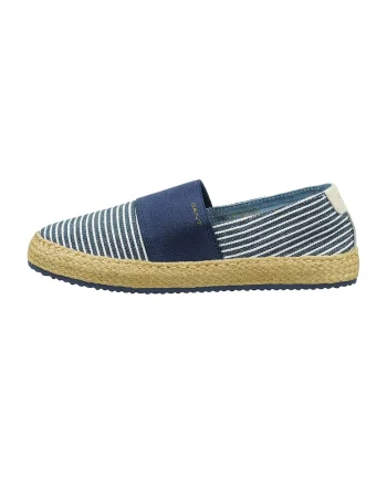 Espadrile cu dungi Raffiaville - Albastru/Crem