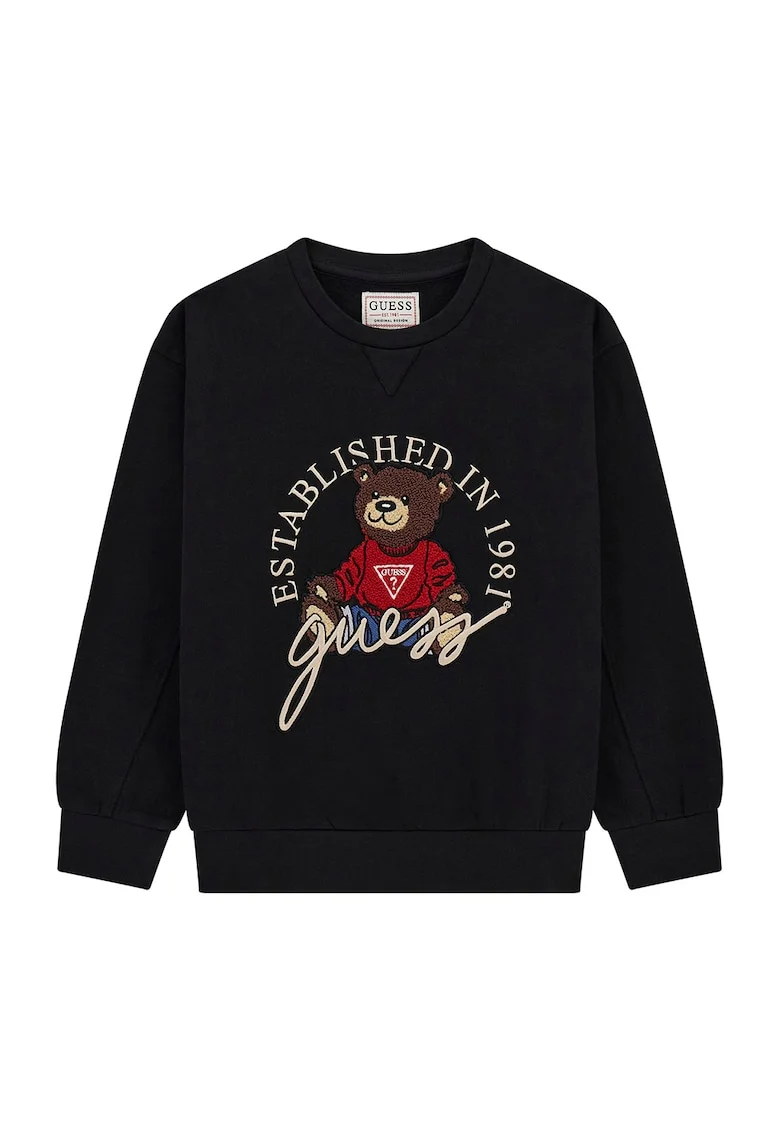 Bluza de trening cu logo aplicat - Rosu/Negru/Maro