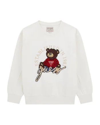 Bluza de trening cu logo aplicat - Rosu/Alb/Maro