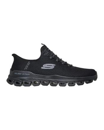 Pantofi sport slip-ins din material textil Glide-Step Noxus - Albastru prafuit/Negru stins
