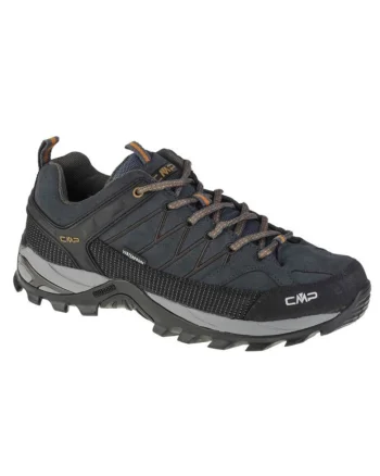 Pantofi trekking -  Piele intoarsa sintetica - Gri -