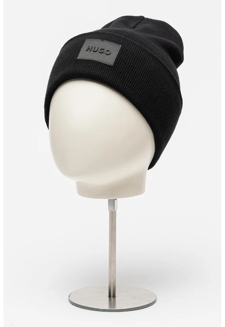 Caciula din bumbac cu logo Xevon - Negru