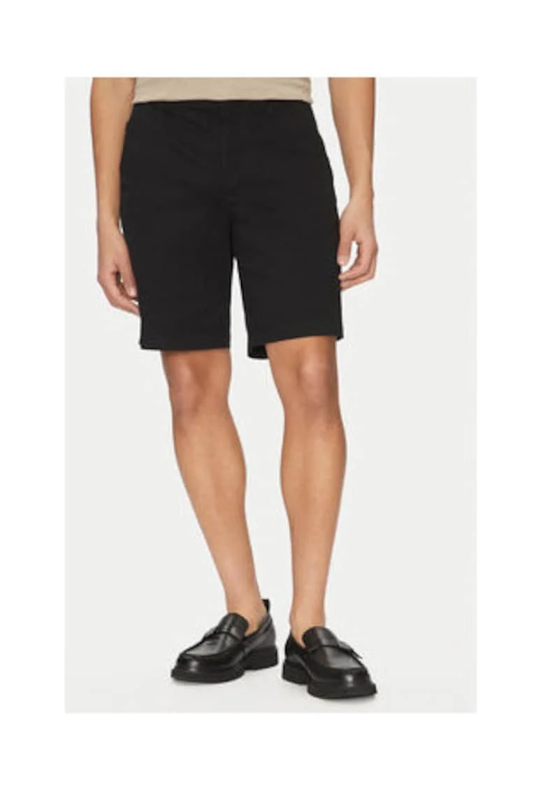 Pantaloni scurti barbati -  negru - bumbac/elastan - Negru