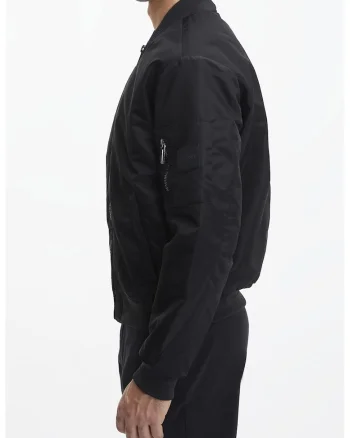 Jacheta bomber uni cu fermoar - Negru