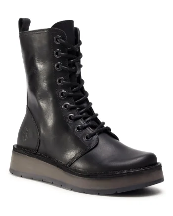 Botine dama  RAMI043FLY - Piele naturala - Negru - Negru