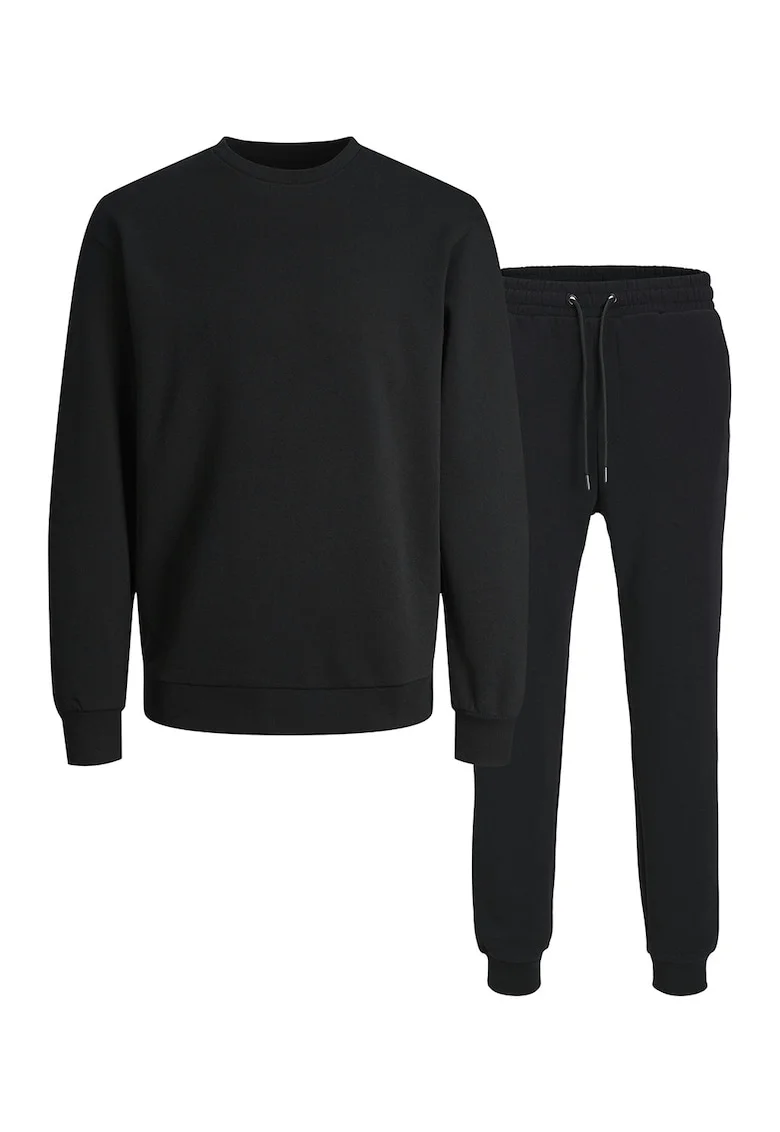 Trening regular fit din amestec de bumbac - Negru