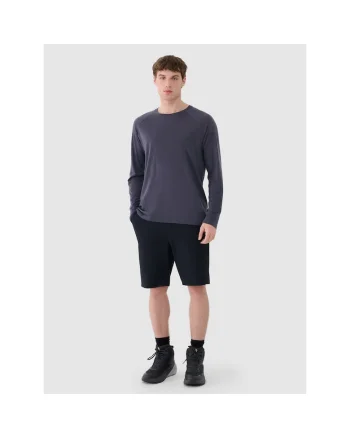 Pantaloni scurti de trekking  elastici - negru - material sintetic