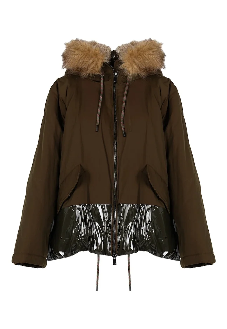 Geaca parka cu garnitura din blana artificiala - 36