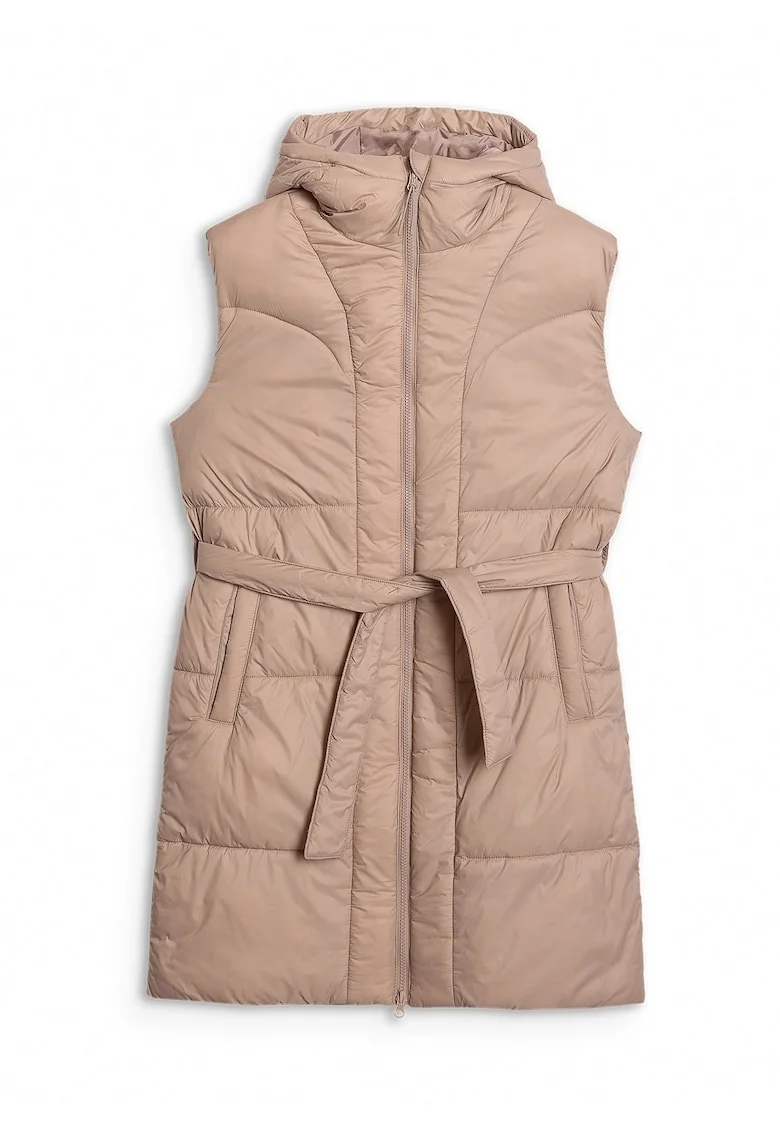 Vesta Lunga cu Gluga  Bej Outdoor