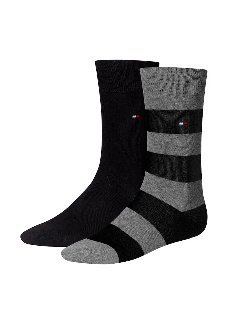 Set de sosete negre si cu dungi - 2 perechi