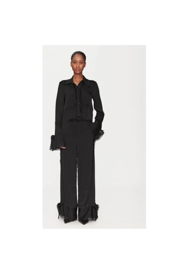 Pantaloni dama -  305191762 - Viscoza - Negru - Negru