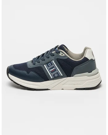 Pantofi sport cu insertii de piele ecologica Ray - Bleumarin