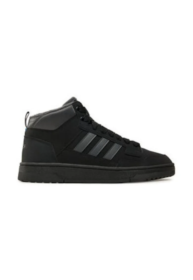Pantofi sport mid-cut din piele ecologica cu logo