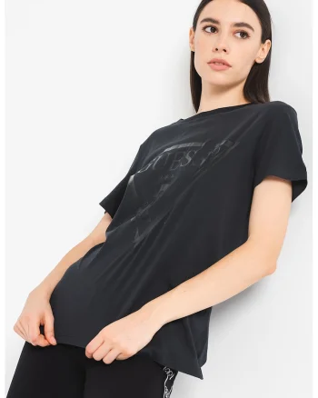Tricou de bumbac cu imprimeu logo - Gri antracit