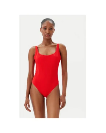 Costum de baie dama  C12VU9 A39 - Poliamida/Elastan - Rosu - Rosu