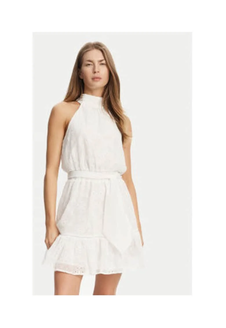 Rochie scurta brodata fara maneci -