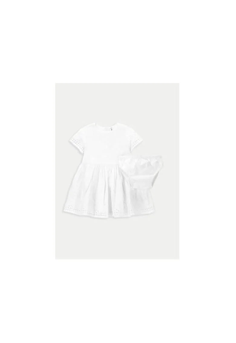 Rochie fete -  049460 - Alb - Bumbac - Alb