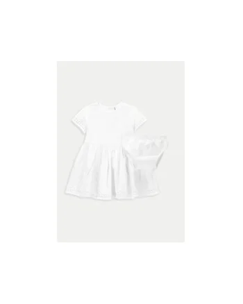 Rochie fete -  049460 - Alb - Bumbac - Alb