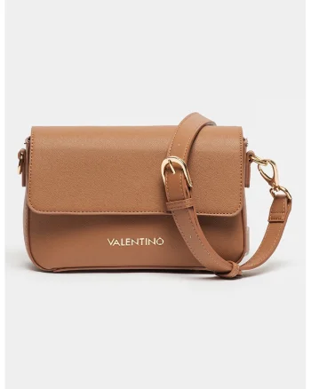 Geanta crossbody de piele ecologica cu barete intersanjabile Zero - Maro deschis