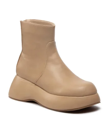 Botine dama -  301704645 - Piele ecologica - Bej - Bej