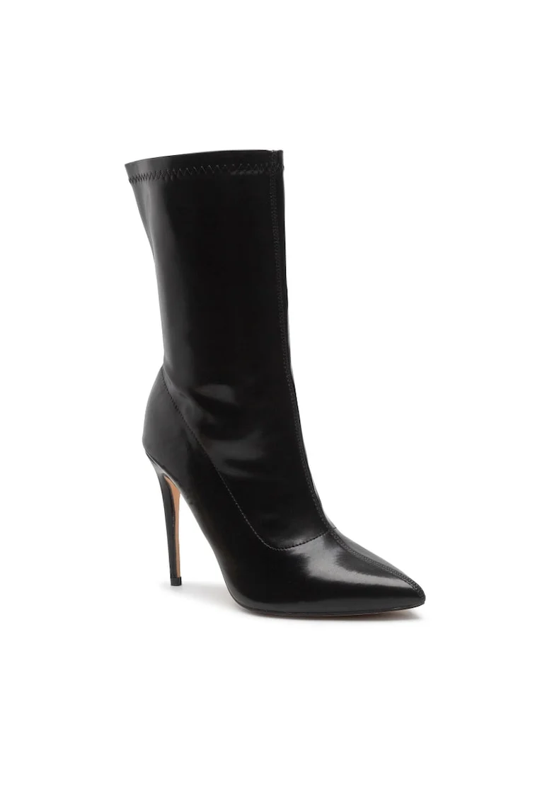 Botine dama -  301728054 - Piele ecologica - Negru - Negru