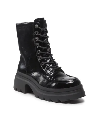 Botine dama -  301728504 - Piele ecologica - Negru - Negru