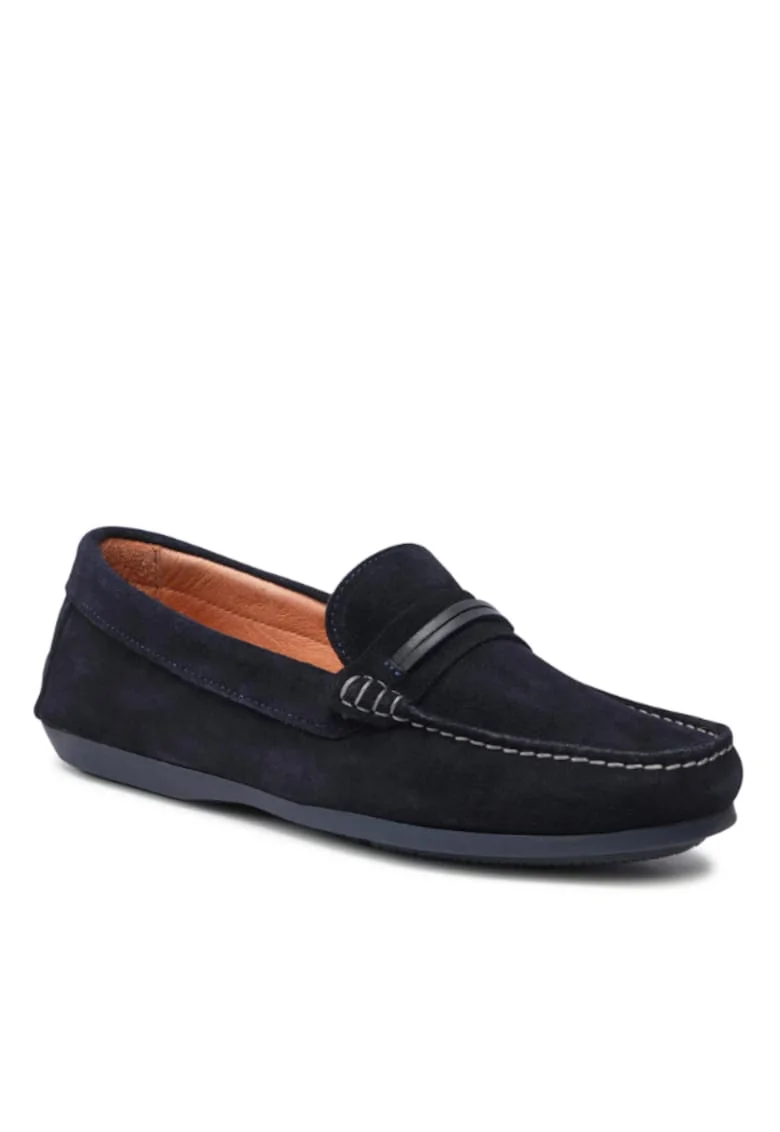 Mocasini barbati  Piele naturala/Piele intoarsa - Albastru