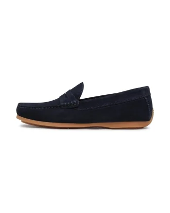 Mocasini barbati -  185283 - Piele intoarsa - Albastru
