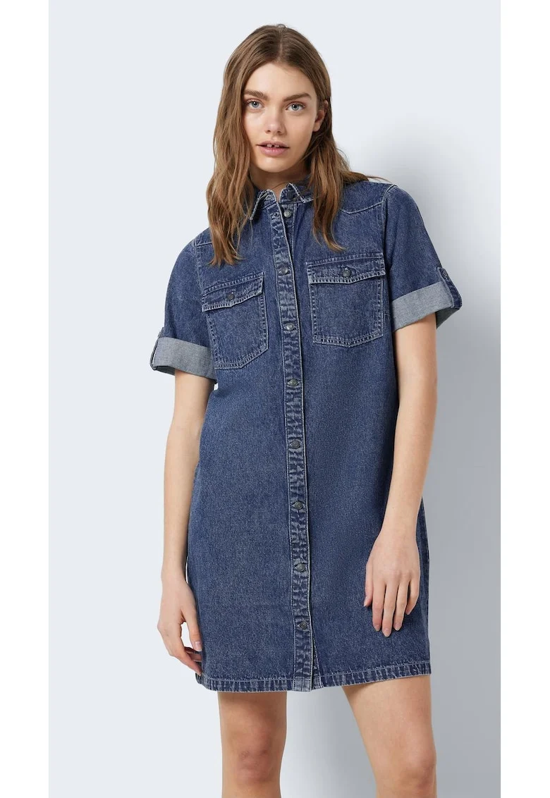 Rochie dama scurta  7285 - Casual - Bumbac - Albastru