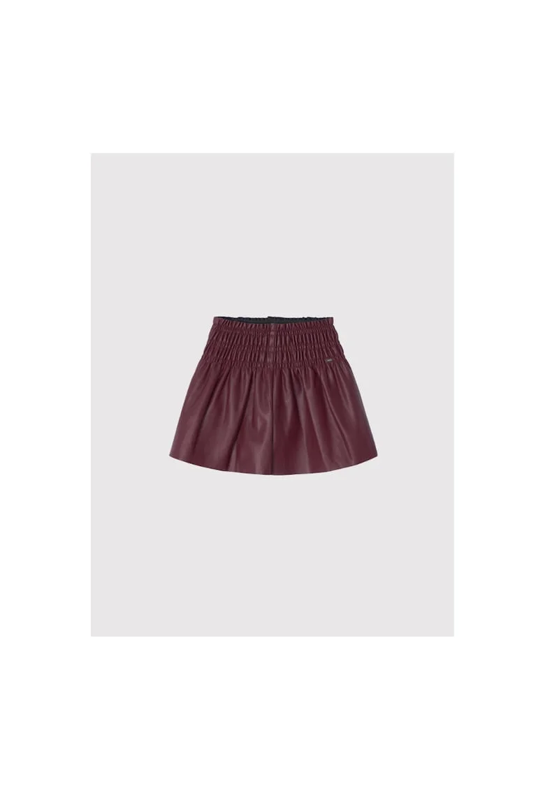 Pantaloni lungi -  300661116 - Piele ecologica - Rosu inchis - Rosu inchis