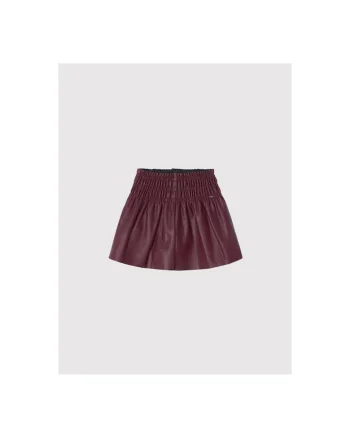 Pantaloni lungi -  300661116 - Piele ecologica - Rosu inchis - Rosu inchis
