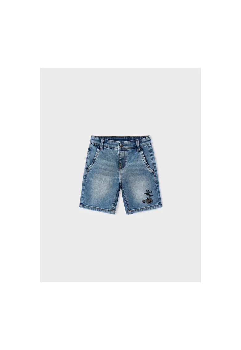Pantaloni lungi -  302028047 - Bumbac - Poliester - Albastru - Albastru