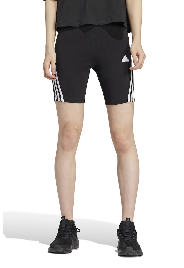 Colanti scurti cu 3 dungi - Alb/Negru