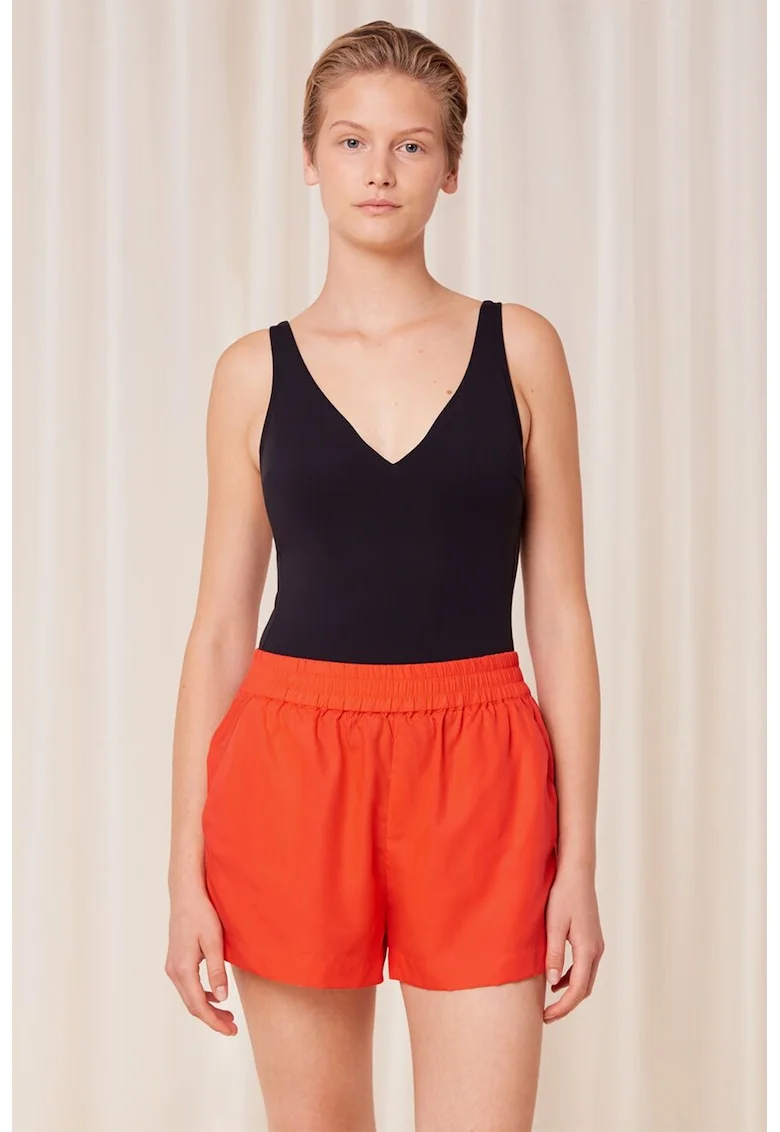 Pantaloni scurti de plaja - din bumbacm cu buzunare laterala - Portocaliu mandarina