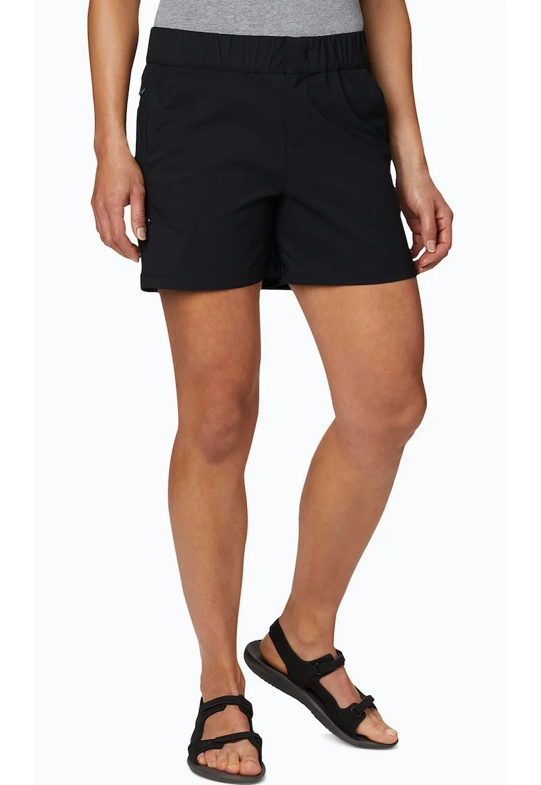 Pantaloni scurti de trekking pentru femei -  Saturday Trail - Nylon - Elastan - Negru - Negru