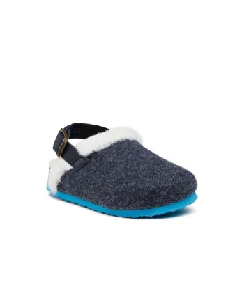 Papuci de casa pentru baieti -  Textil - Albastru marin
